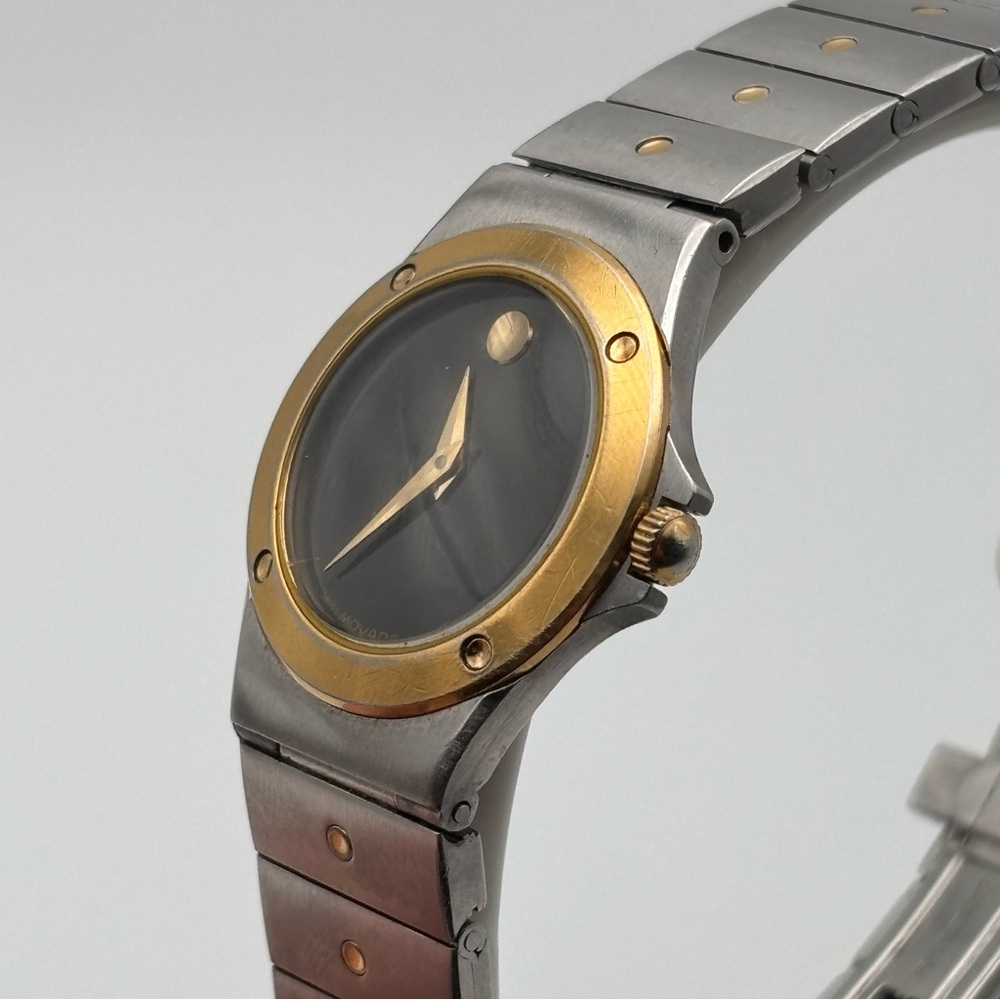 Vintage Movado Museum Two-Tone Quartz Watch | Swiss Made | 1980s - Picture 8 of 11